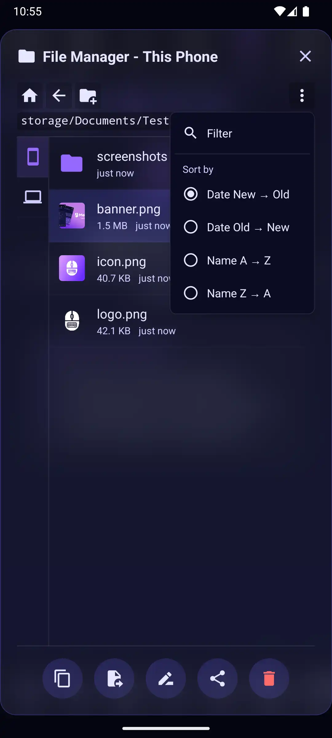 Mobmote App Screenshot Left