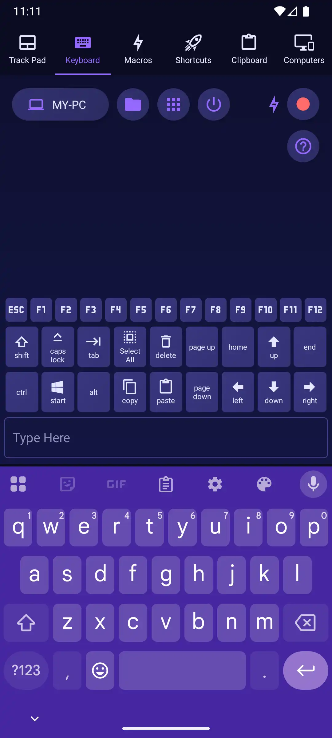 Mobmote App Screenshot Main