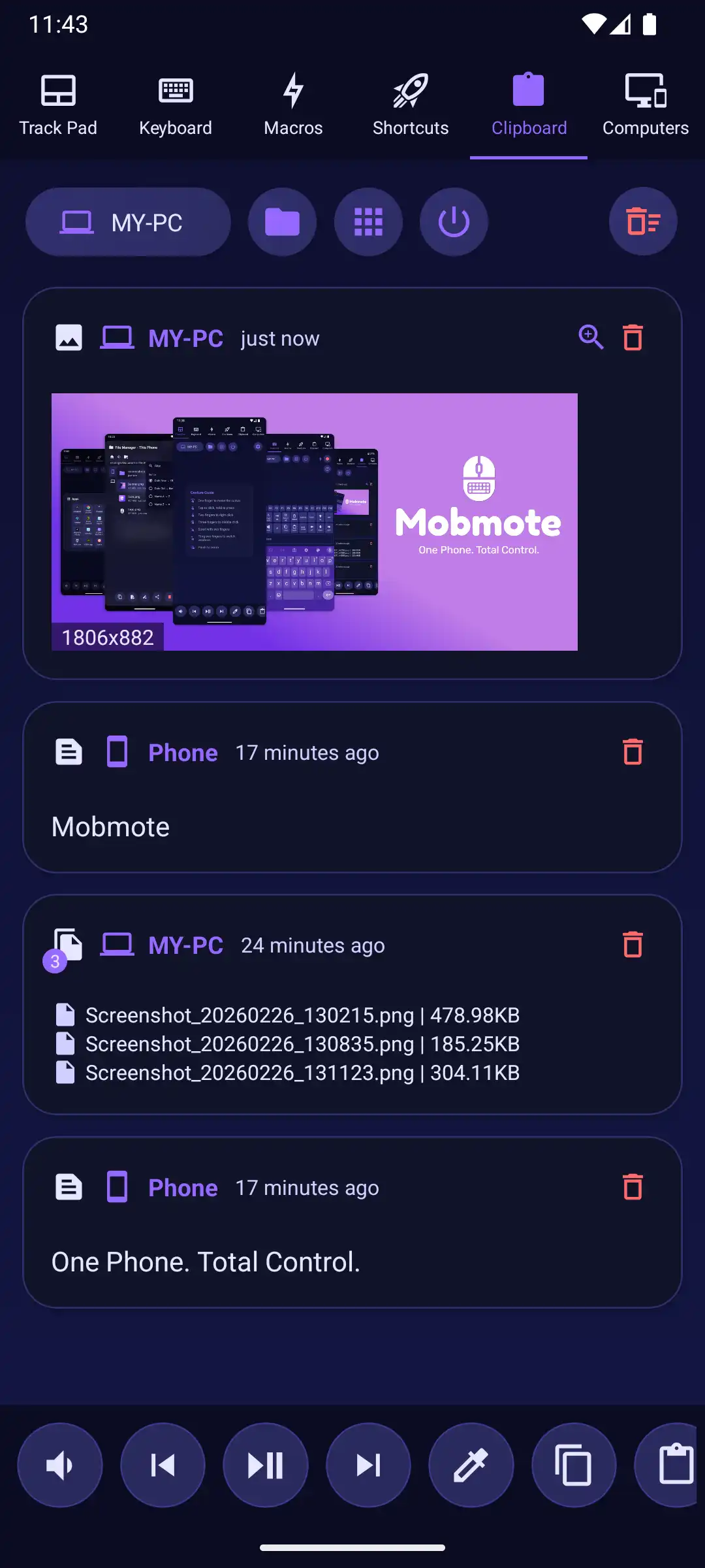Mobmote App Screenshot Right