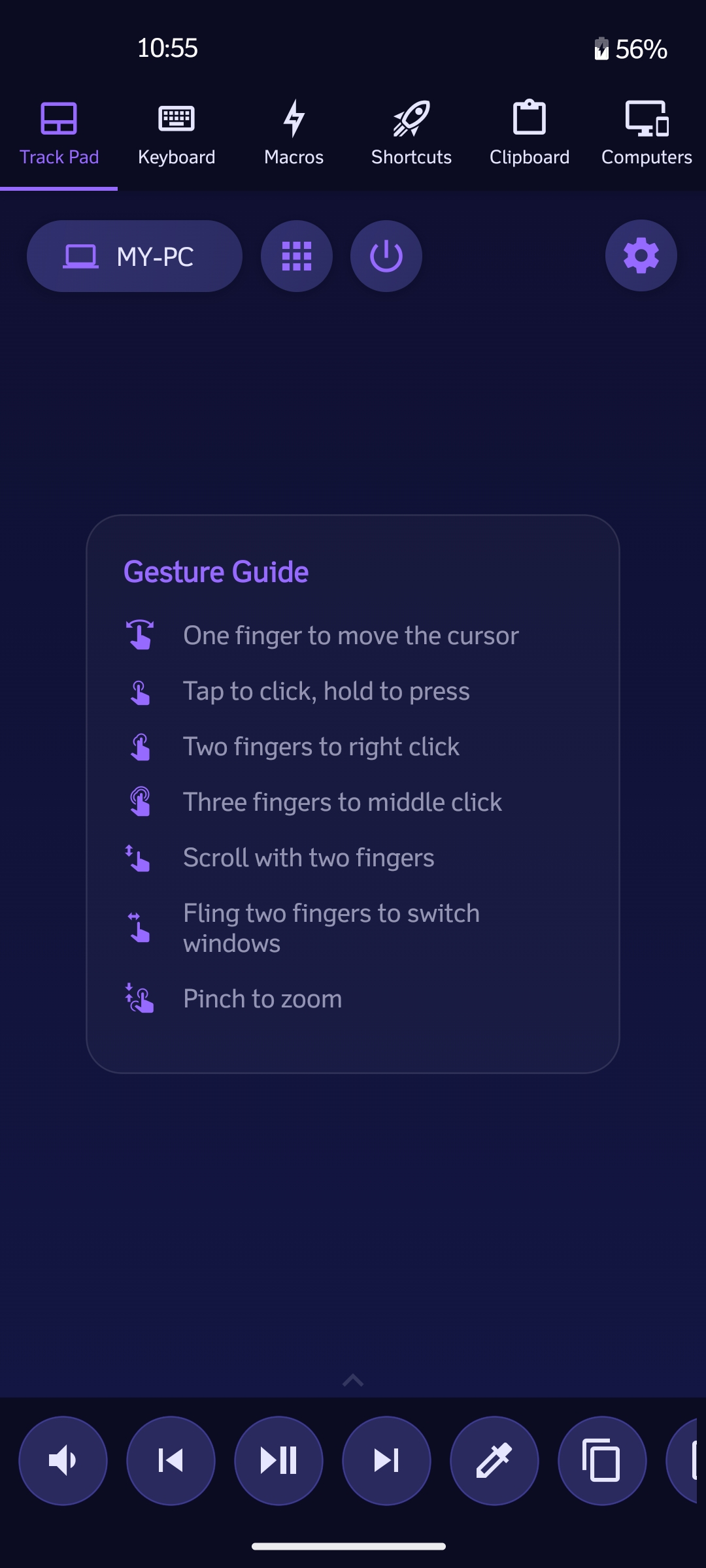 Mobmote App Screenshot Far Left