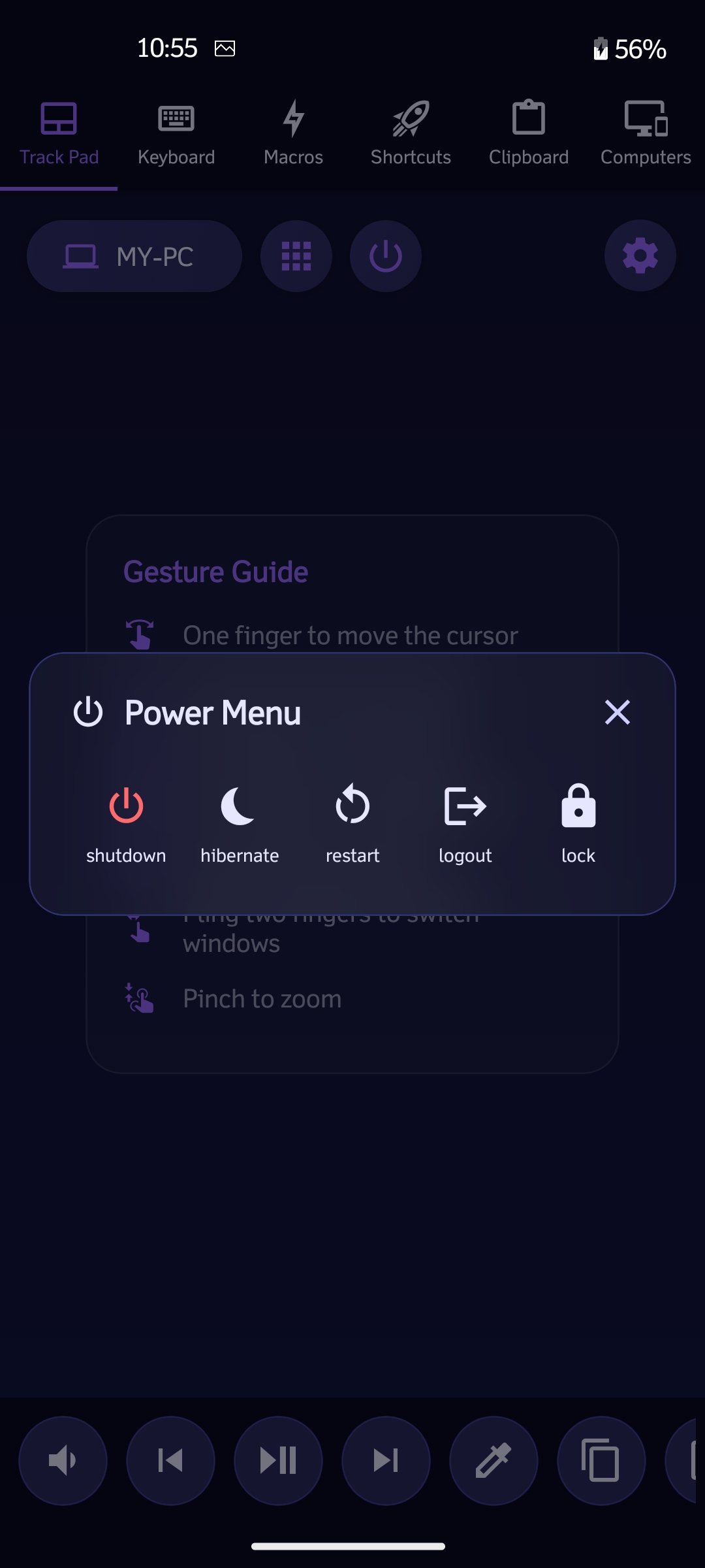 Mobmote App Screenshot Far Right