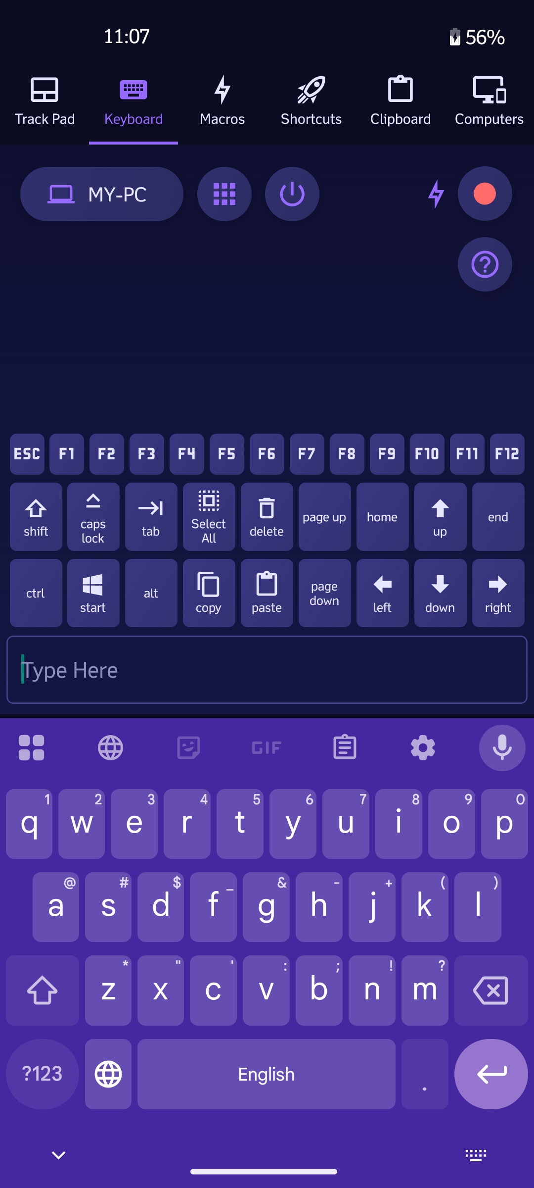 Mobmote App Screenshot Main