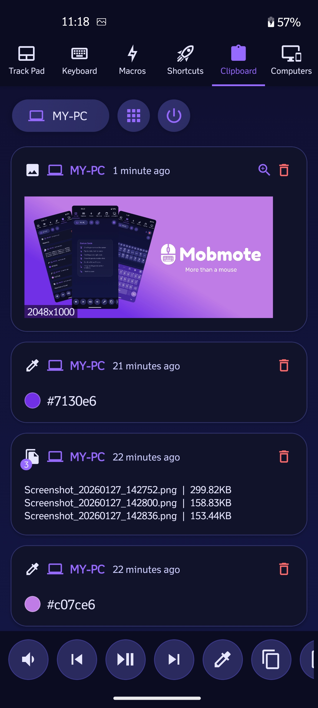 Mobmote App Screenshot Right